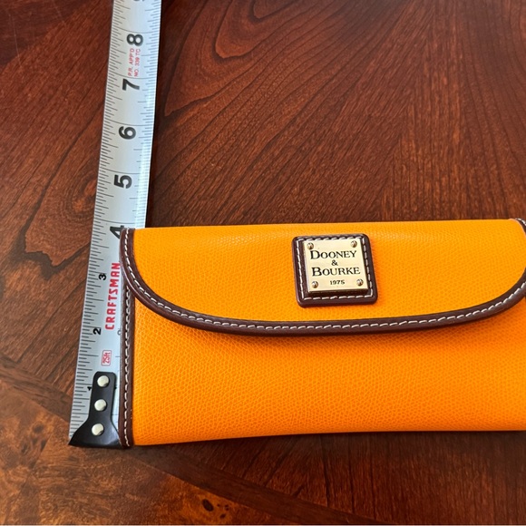 Dooney & Bourke Orange Leather Clutch - Picture 7 of 7